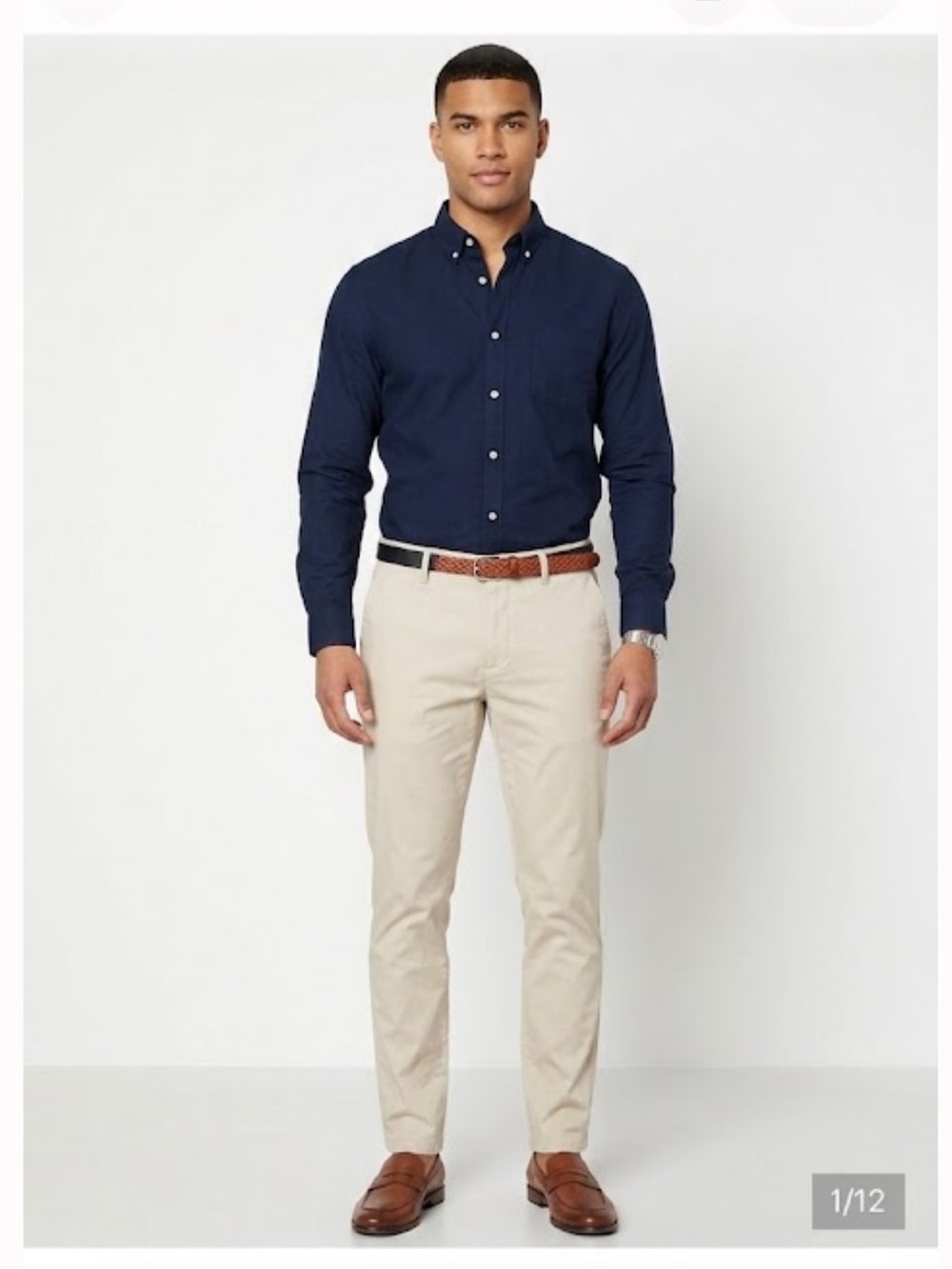 Selected Homme Slim Fit Pants Trousers, removable belt - Sz W 33/ L 32